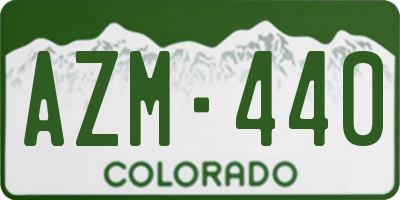 CO license plate AZM440