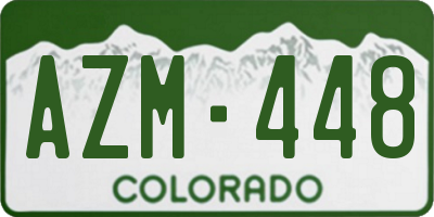 CO license plate AZM448