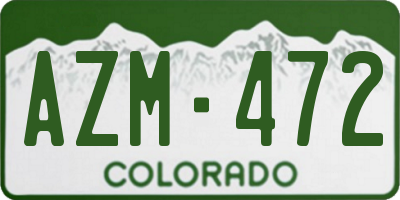 CO license plate AZM472
