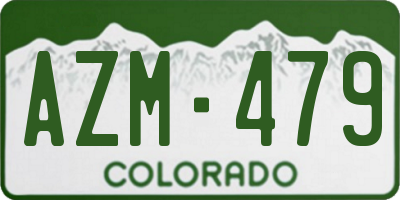 CO license plate AZM479