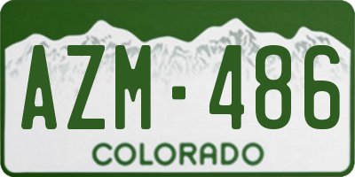 CO license plate AZM486