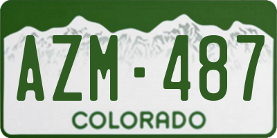 CO license plate AZM487