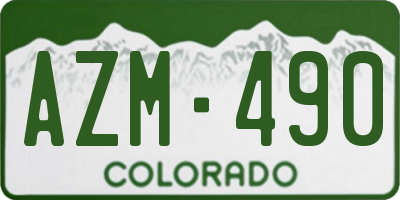 CO license plate AZM490