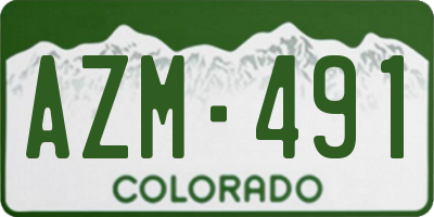 CO license plate AZM491