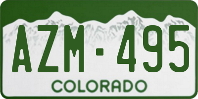 CO license plate AZM495