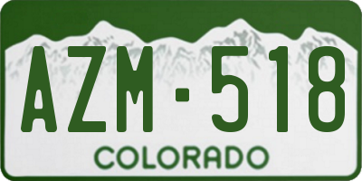 CO license plate AZM518