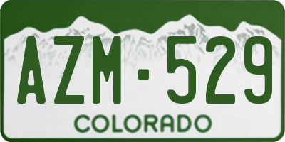 CO license plate AZM529