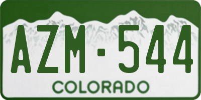CO license plate AZM544
