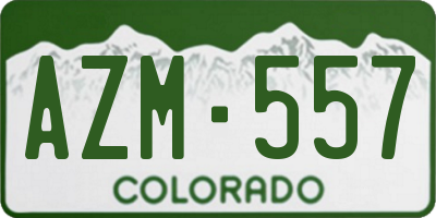 CO license plate AZM557