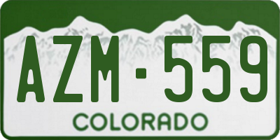 CO license plate AZM559