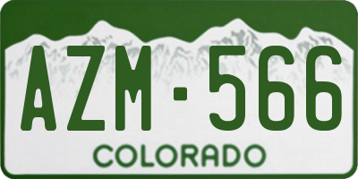 CO license plate AZM566