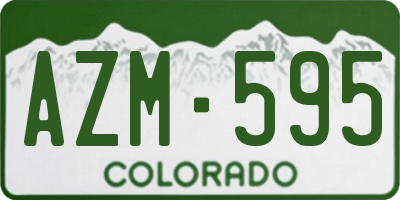 CO license plate AZM595