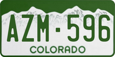 CO license plate AZM596
