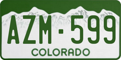 CO license plate AZM599