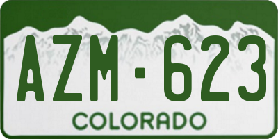 CO license plate AZM623