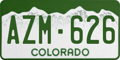 CO license plate AZM626