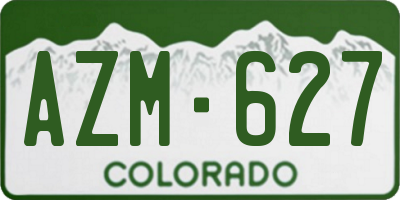 CO license plate AZM627