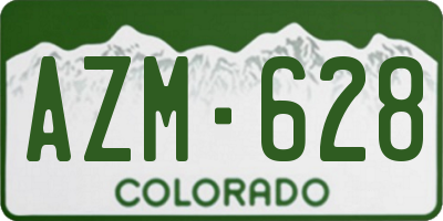 CO license plate AZM628