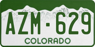CO license plate AZM629