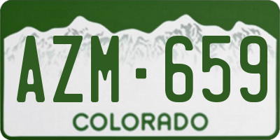 CO license plate AZM659