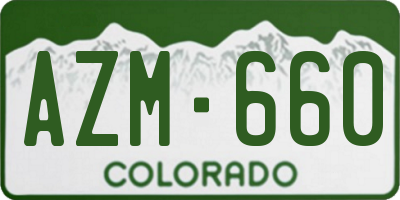 CO license plate AZM660