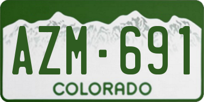 CO license plate AZM691