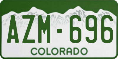 CO license plate AZM696