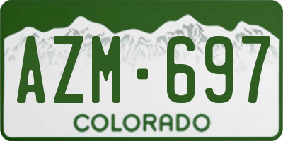 CO license plate AZM697