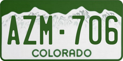 CO license plate AZM706