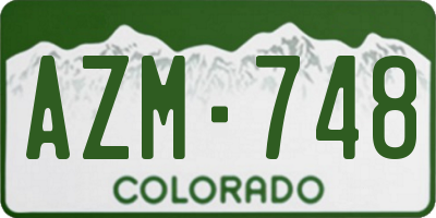 CO license plate AZM748