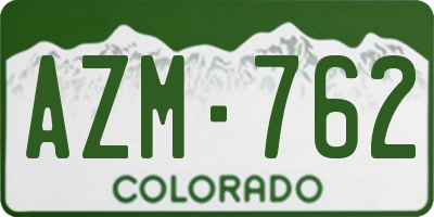 CO license plate AZM762