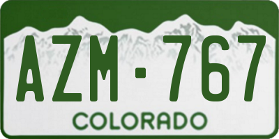 CO license plate AZM767
