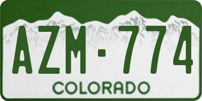 CO license plate AZM774