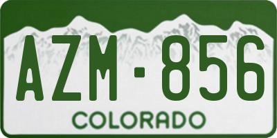 CO license plate AZM856