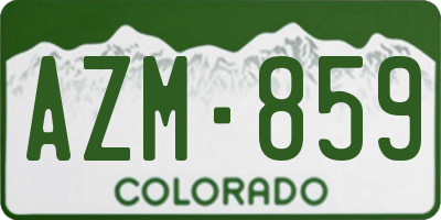 CO license plate AZM859