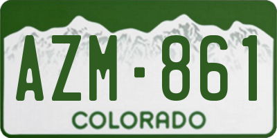 CO license plate AZM861