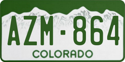 CO license plate AZM864