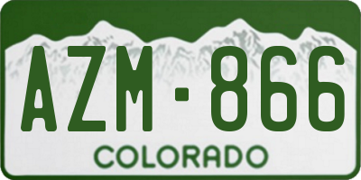 CO license plate AZM866