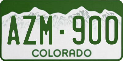 CO license plate AZM900
