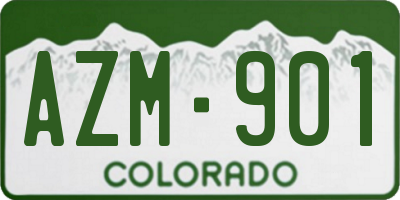 CO license plate AZM901