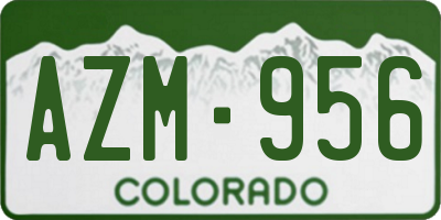 CO license plate AZM956