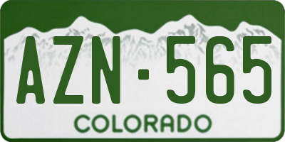 CO license plate AZN565