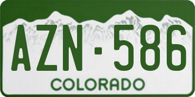 CO license plate AZN586