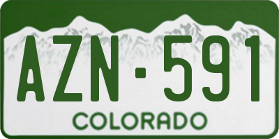 CO license plate AZN591