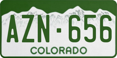 CO license plate AZN656