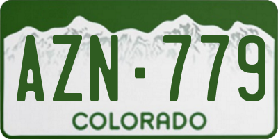CO license plate AZN779