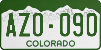 CO license plate AZO090