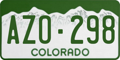CO license plate AZO298