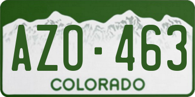 CO license plate AZO463