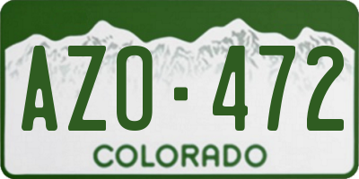 CO license plate AZO472